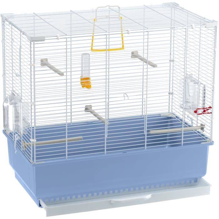 Cage à oiseaux Rekord 4 acier et plastique blanc L.60 l.32.5 H.57.5 cm - Ferplast - Image 2