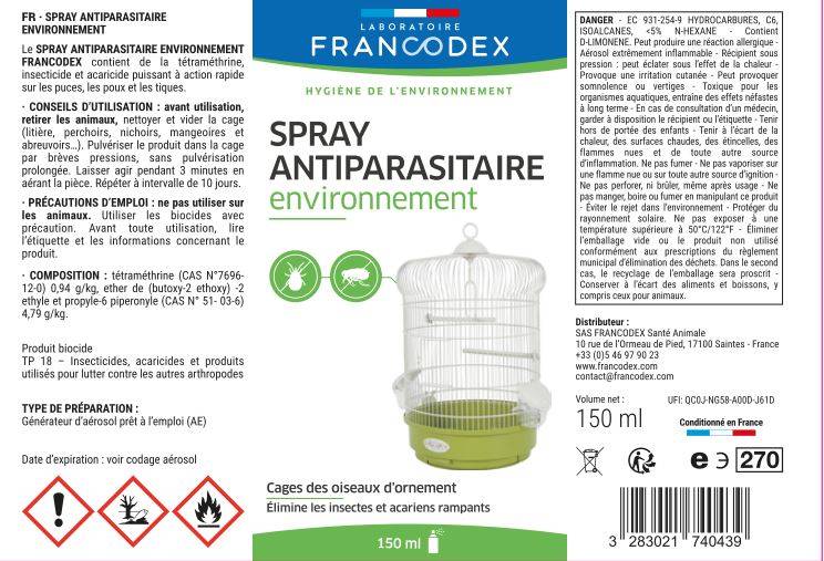 Francodex - SPRAY ANTIPARA OIS 150ML - Image 2