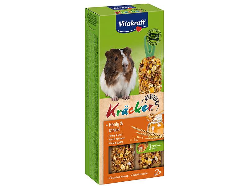 Kräcker Friandise Épeautre Miel Cochons d'Inde Lot de 2 - VITAKRAFT