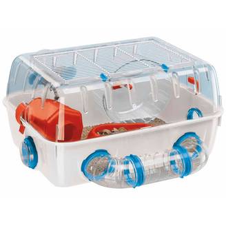 Cage ludique pour hamsters en plastique blanc L.40.5 cm l.29.5 cm H.22.5 cm Combi 1 - Ferplast