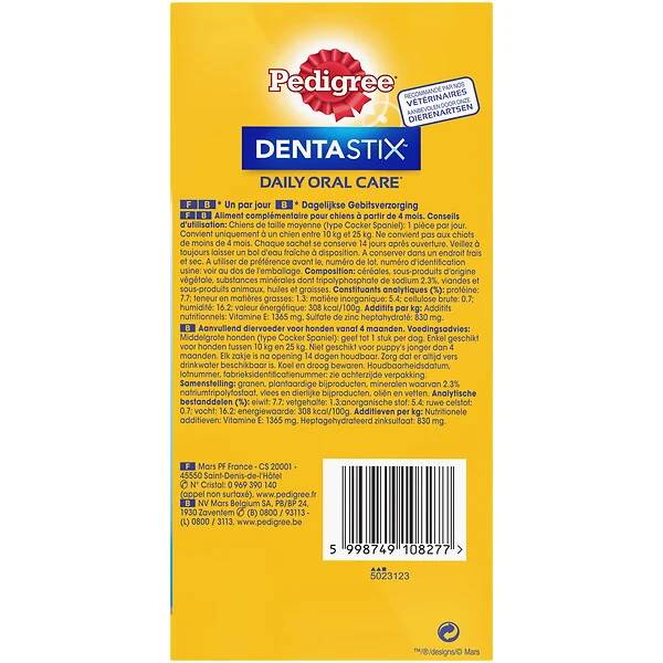 Pedigree - Bâtonnets À Mâcher Chiens Moyens Dentastix Multipack 28 Sticks 720g - PEDIGREE - Image 3