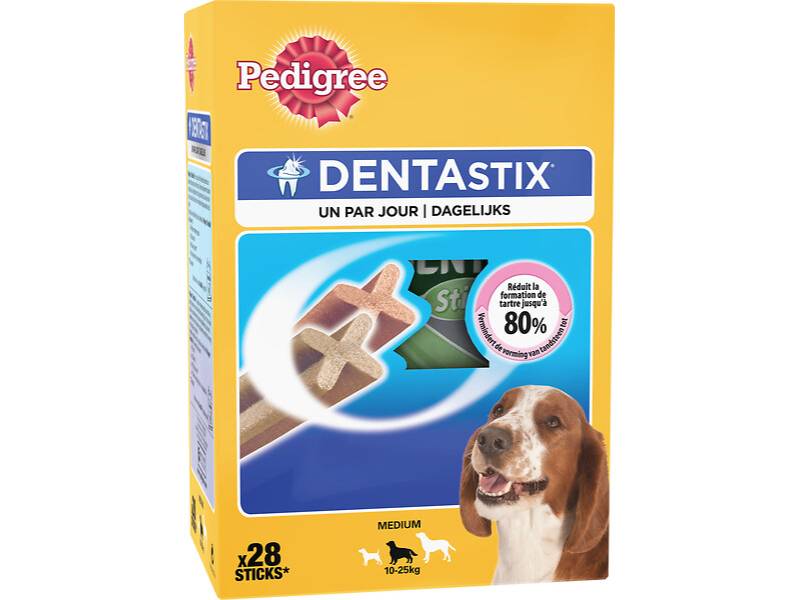 Pedigree - Bâtonnets À Mâcher Chiens Moyens Dentastix Multipack 28 Sticks 720g - PEDIGREE - Image 1