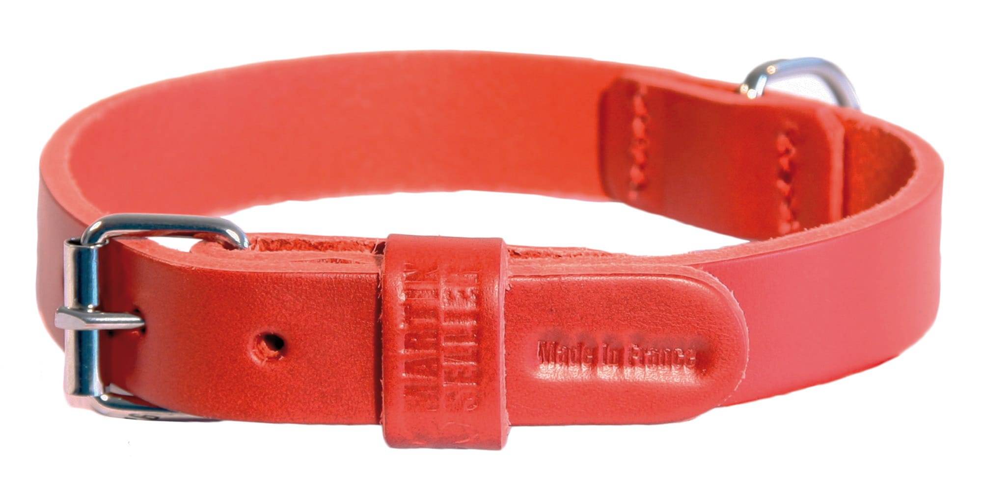 Smooz - Collier Bord Arrondi Cuir Rouge - MARTIN SELLIER