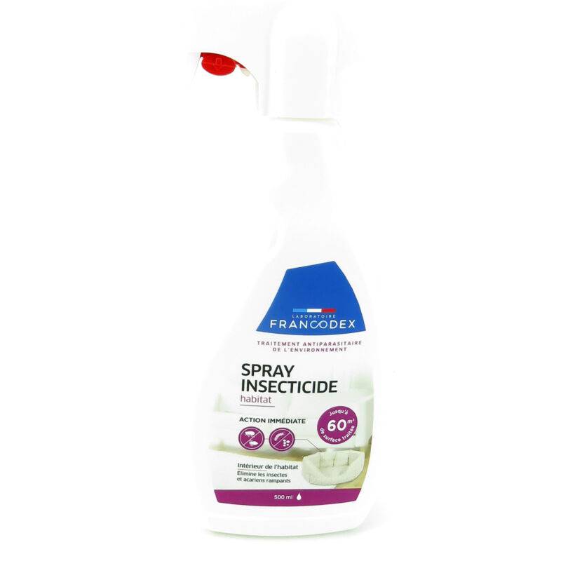 Francodex - Spray insecticide habitat flacon 500 ml traitement antiparasitaire de l'environnement - FRANCODEX - Image 4