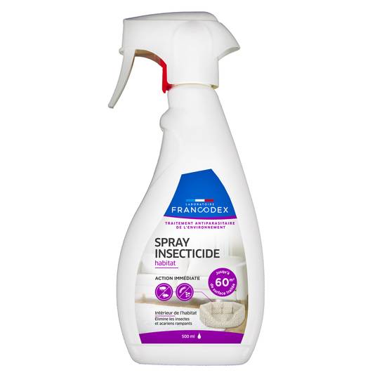 Francodex - Spray insecticide habitat flacon 500 ml traitement antiparasitaire de l'environnement - FRANCODEX - Image 3