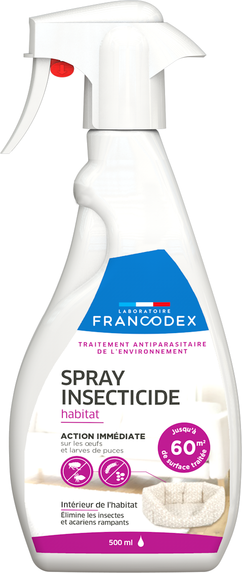 Francodex - Spray insecticide habitat flacon 500 ml traitement antiparasitaire de l'environnement - FRANCODEX - Image 3