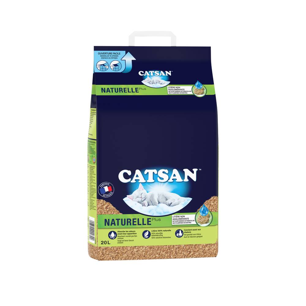 Catsan - Litière végétale pour chat Naturelle + 20 L - CATSAN - Image 2