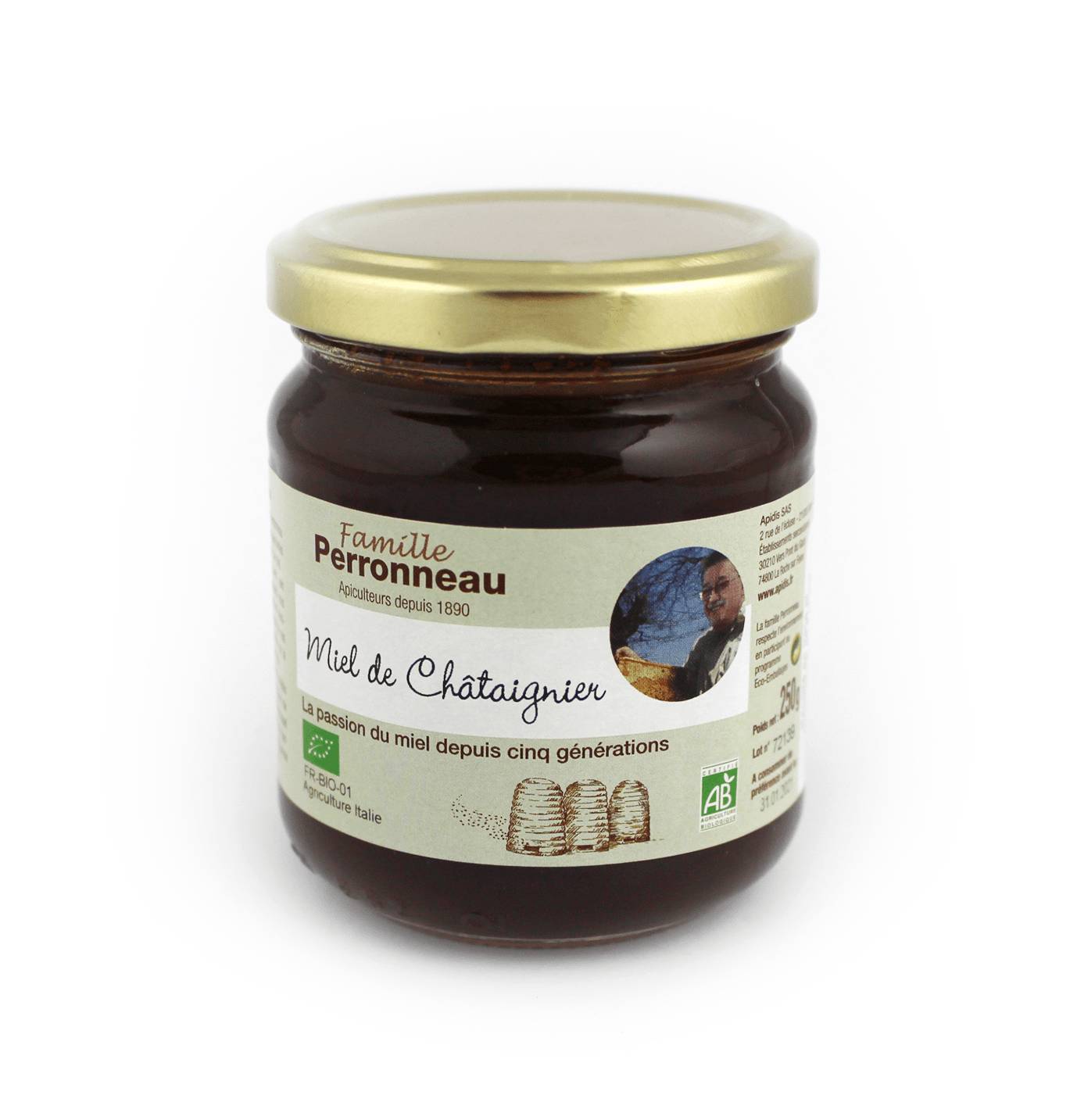 Famille Perronneau - Famille Perronneau - Miel Châtaignier bio liquide 250 g
