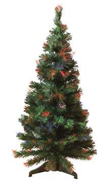 Blachere Illumination - Sapin fibre optique avec 7 LEDS multicolores H.1.20 m - Image 2