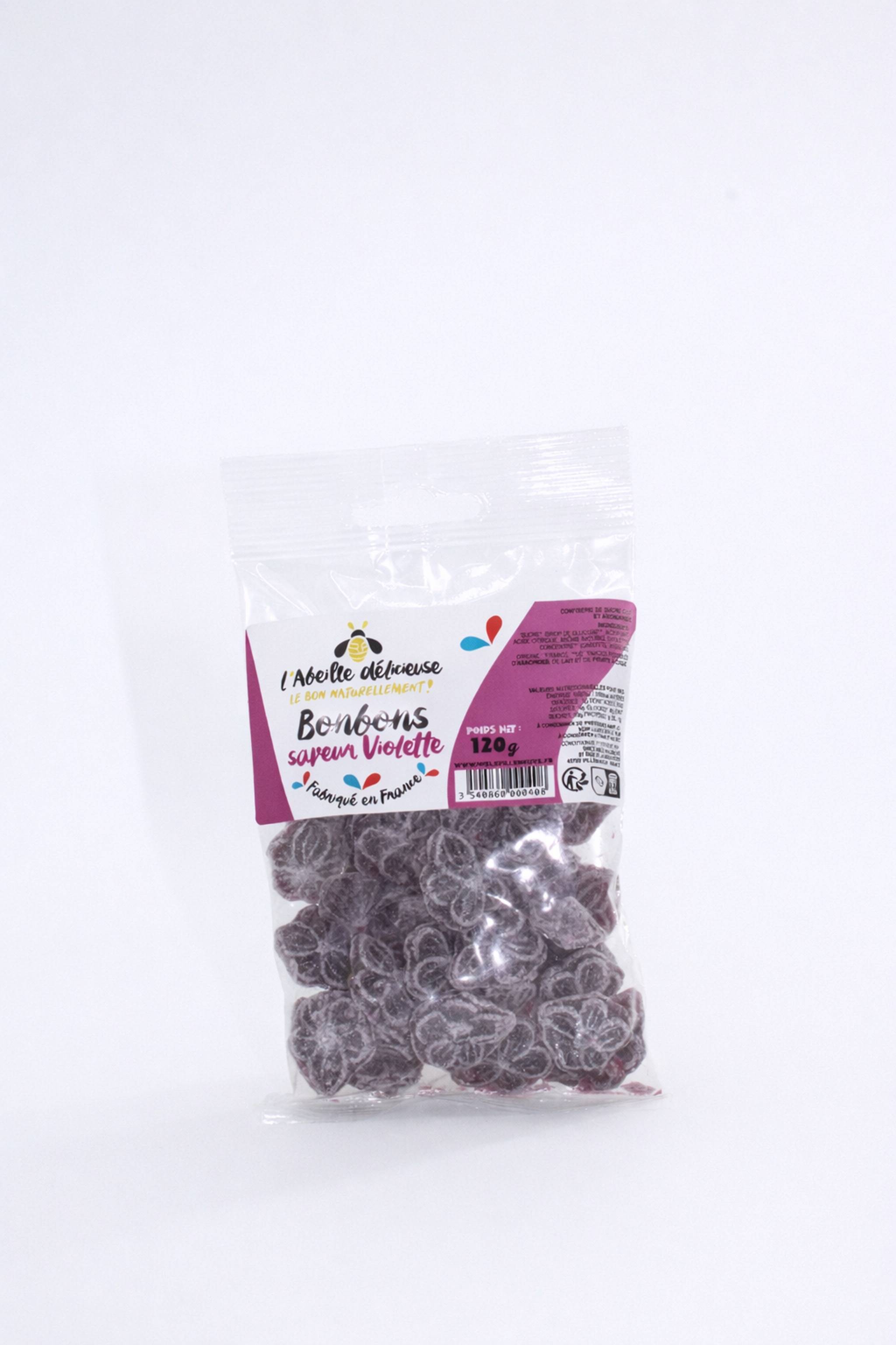 L'Abeille Délicieuse - Bonbons saveur violette 120 g - L'Abeille Délicieuse