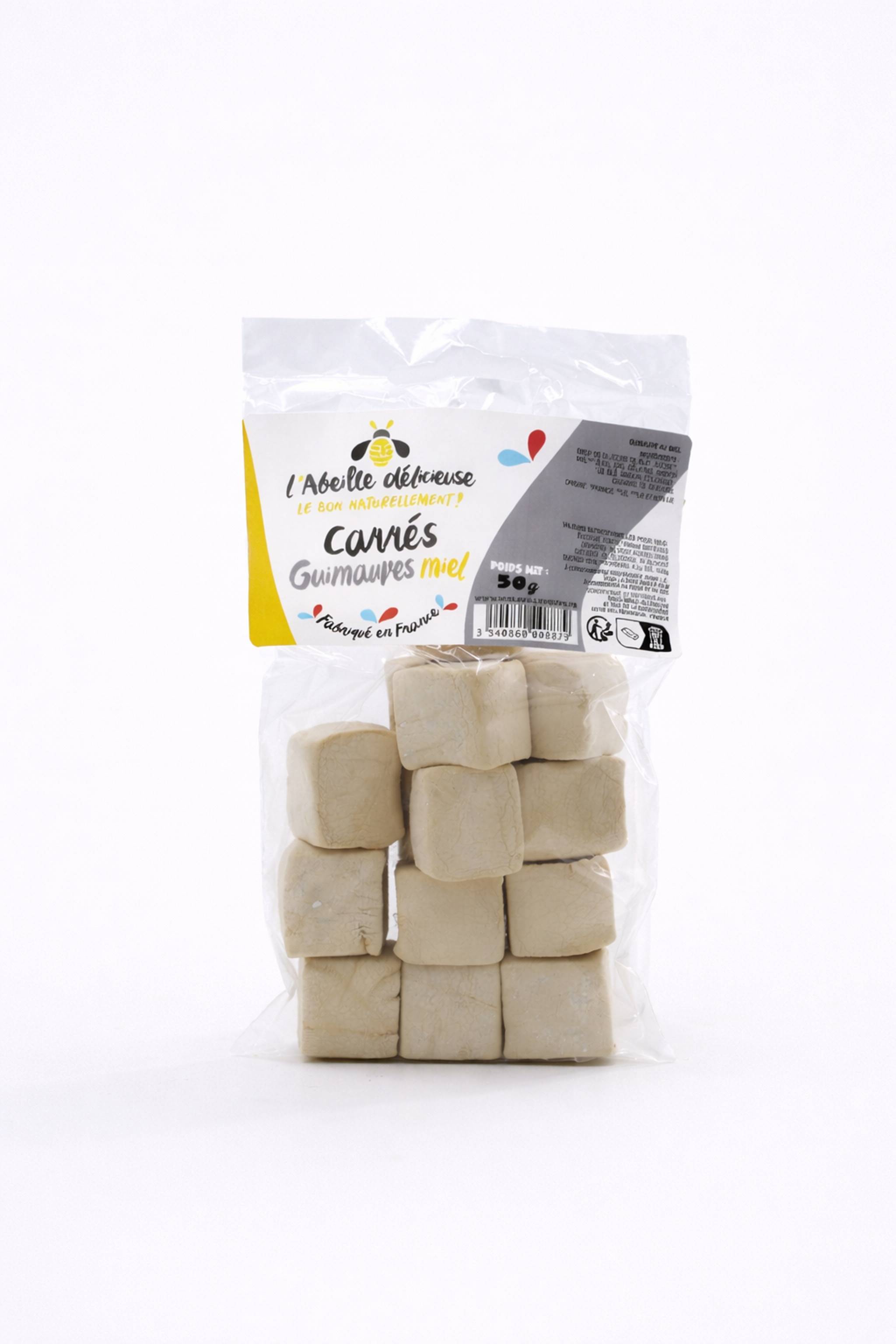 L'Abeille Délicieuse - Carrés de Guimauve au Miel 50 g - L'Abeille Délicieuse