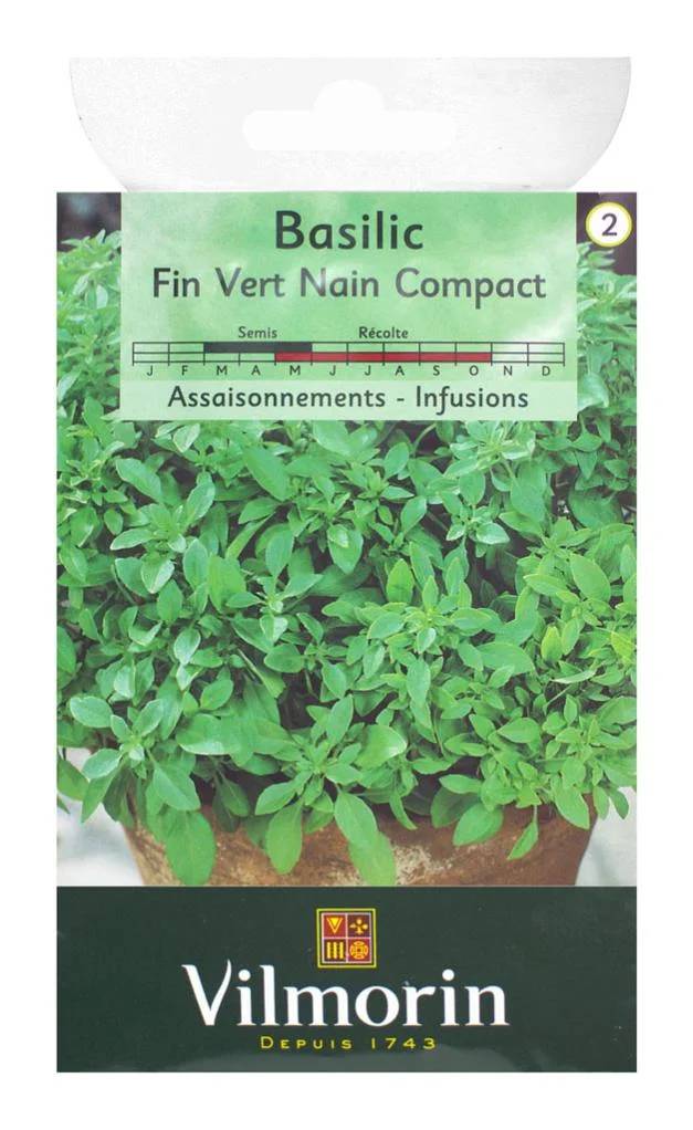 Vilmorin - Basilic fin vert compact série 2 sachet graines 2 g - Vilmorin - Image 3