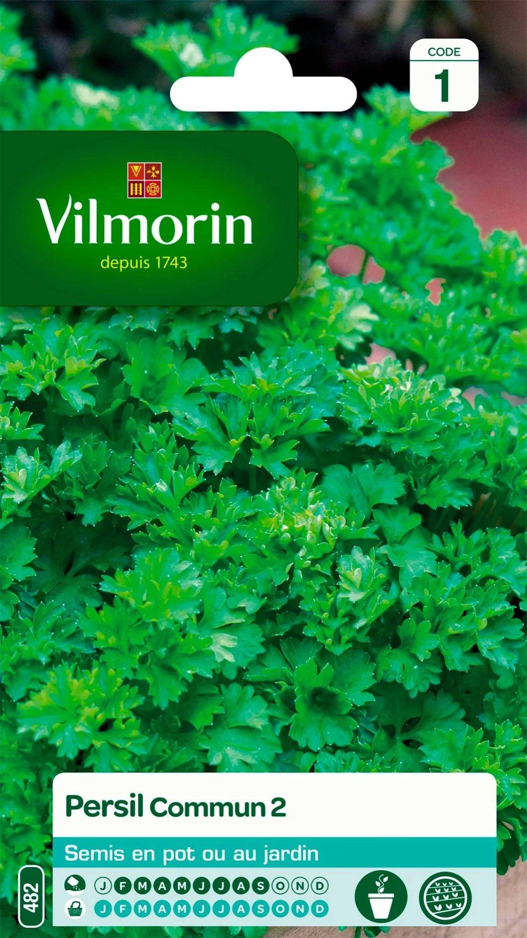 Vilmorin - Persil à feuilles commun 2 officinal série 1 sachet graines 5 g - Vilmorin - Image 1