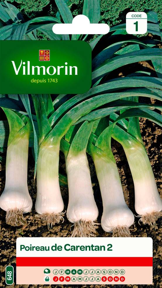 Vilmorin - Poireau de Carentan 2 série 1 sachet graines 4 g - Vilmorin - Image 1