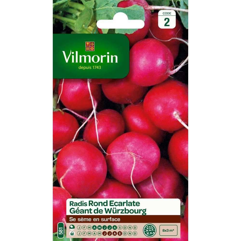 Vilmorin - Radis rond écarlate géant de Wurzbourg série 2 sachet graines 6 g - Vilmorin - Image 1