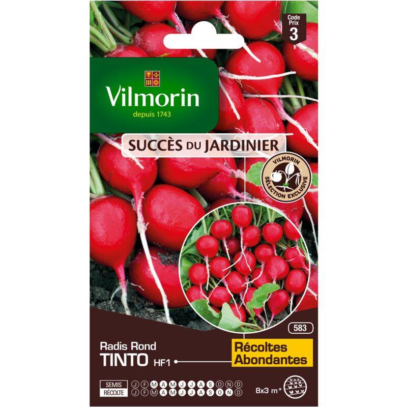 Vilmorin - Radis Tinto hf1 création série 3 sachet graines 6 g - Vilmorin - Image 2