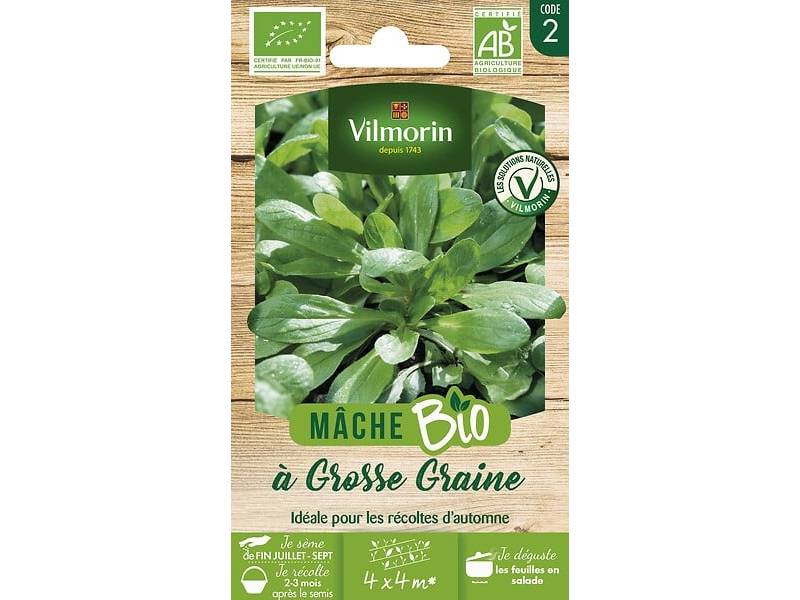 Vilmorin - Mache à grosse graine Bio série 2 sachet graines 4 g - Vilmorin