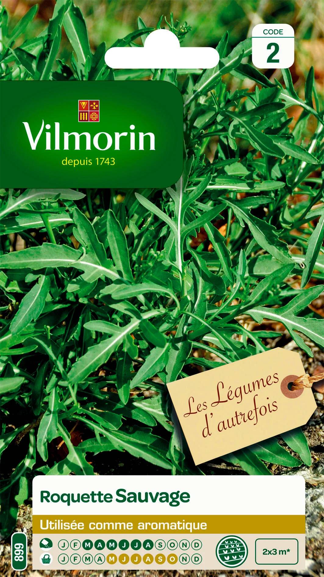 Vilmorin - Roquette sauvage série 2 sachet graines 2,5 g - Vilmorin - Image 1