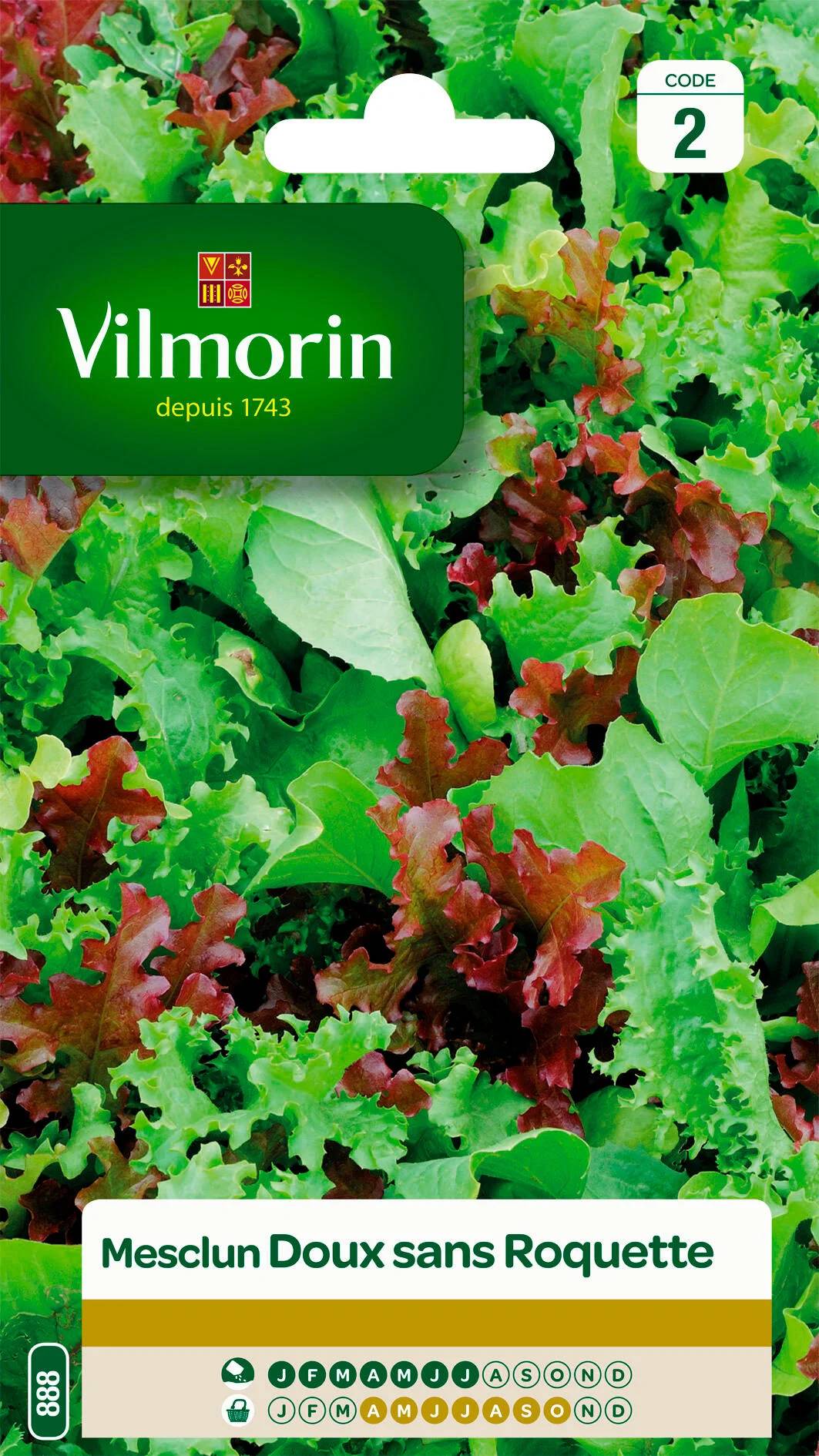 Vilmorin - Mesclun doux sans roquette série 2 sachet graines 7,5 g - Vilmorin - Image 2