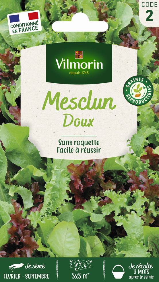 Vilmorin - Mesclun doux sans roquette série 2 sachet graines 7,5 g - Vilmorin - Image 2
