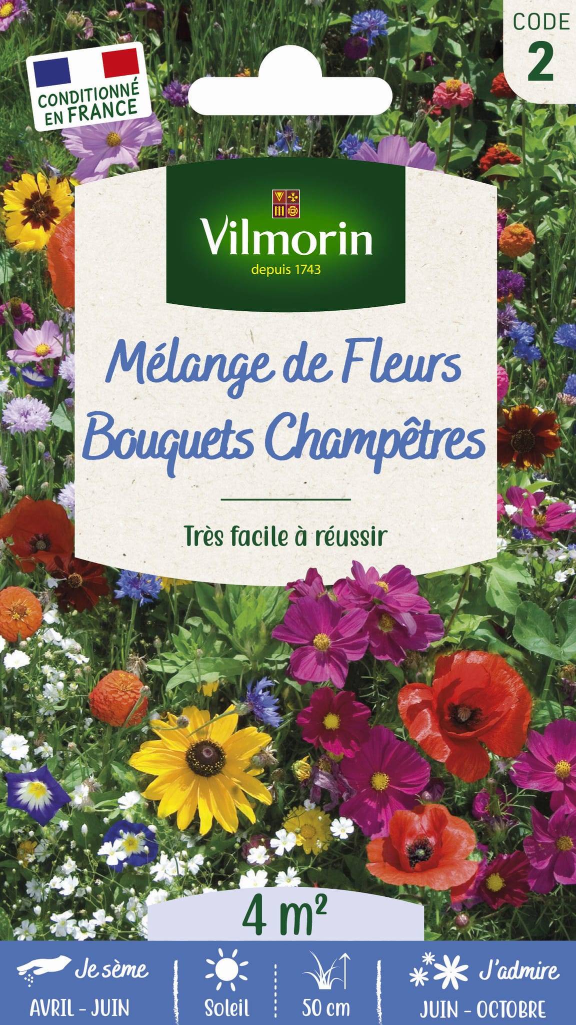 Vilmorin - Fleurs pour bouquets champêtres série 2 sachet graines 5 g - Vilmorin - Image 1