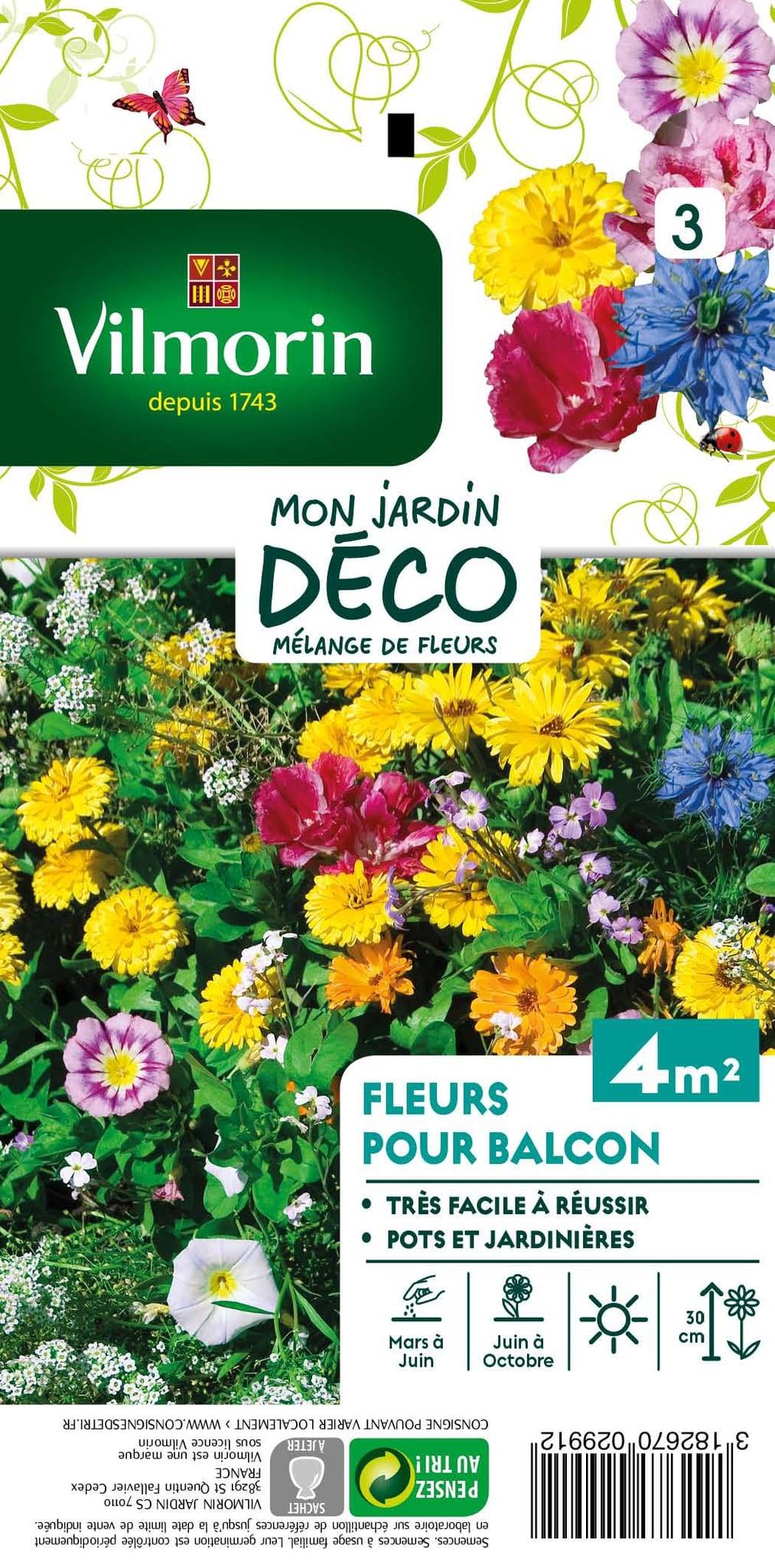 Vilmorin - Fleurs annuelles pour balcons série 3 sachet graines 5 g - Vilmorin - Image 2