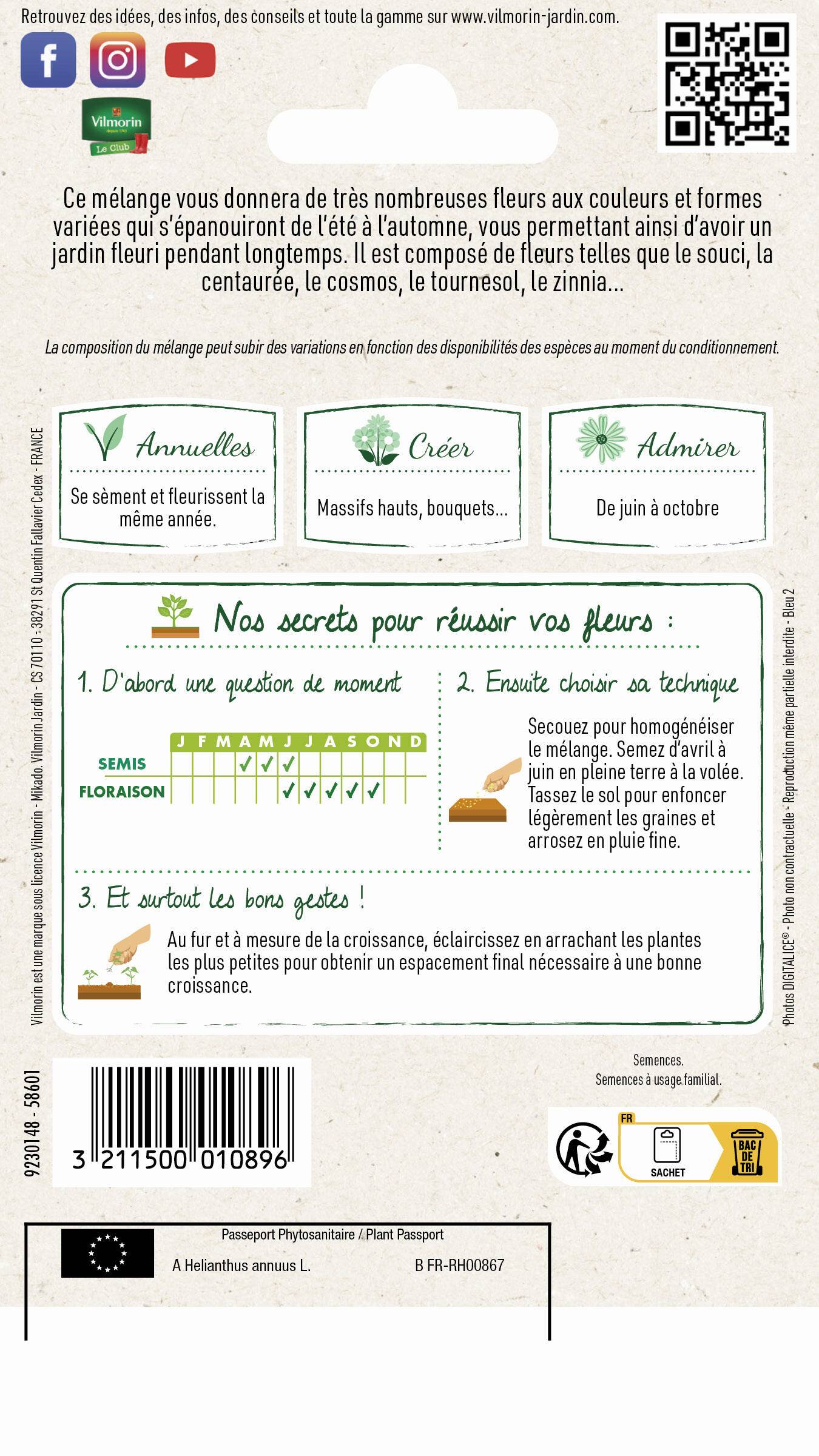 Vilmorin - Jolies fleurs d été en mélange série 2 sachet graines 5 g - Vilmorin - Image 7