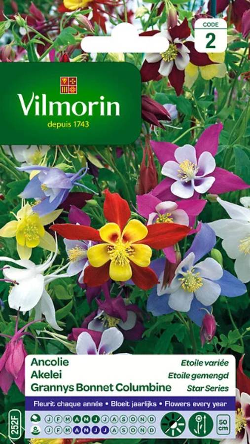 Vilmorin - Ancolie Etoile variée série 2 sachet graines 0,5 g - Vilmorin - Image 1