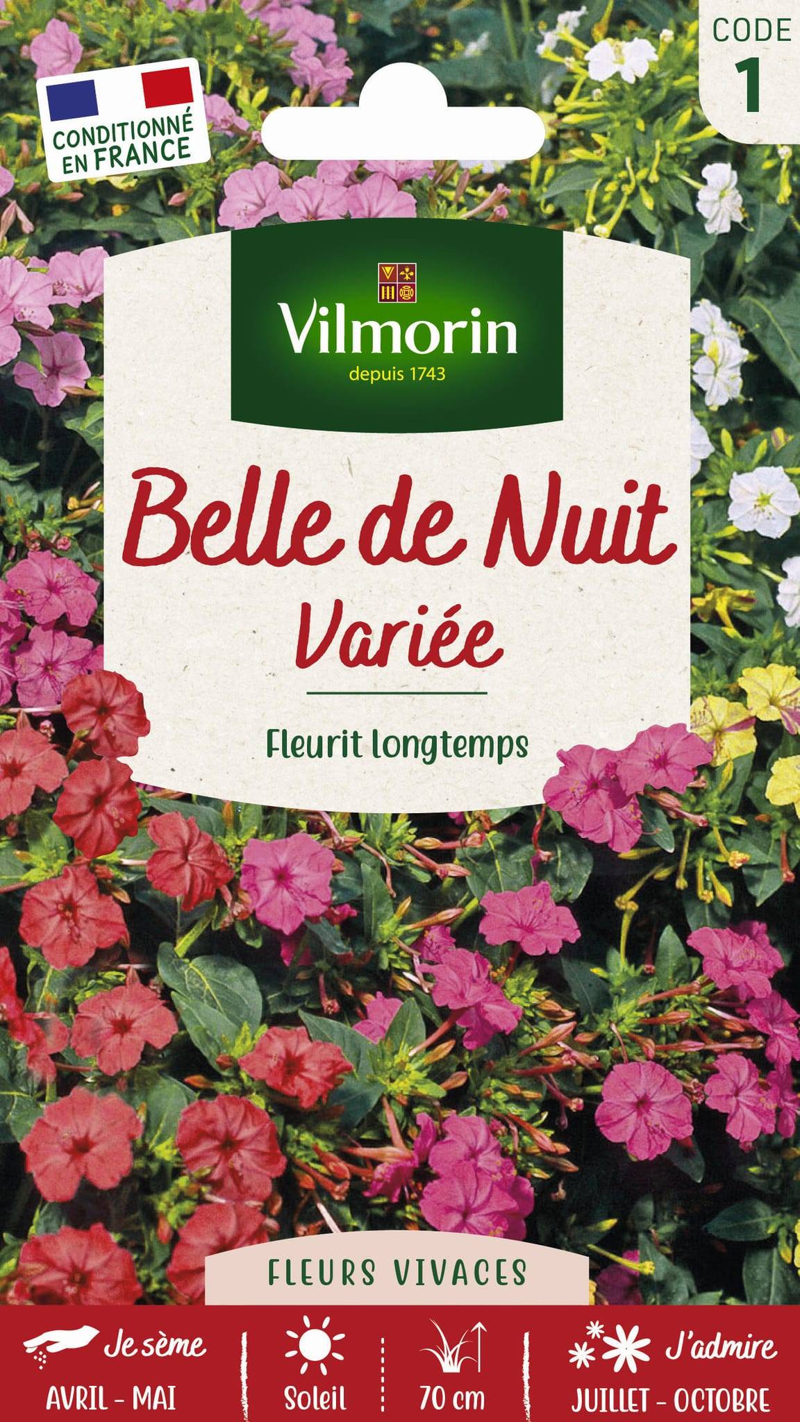 Vilmorin - Belle de Nuit Variée serie 1 sachet graines 4 g - Vilmorin - Image 1