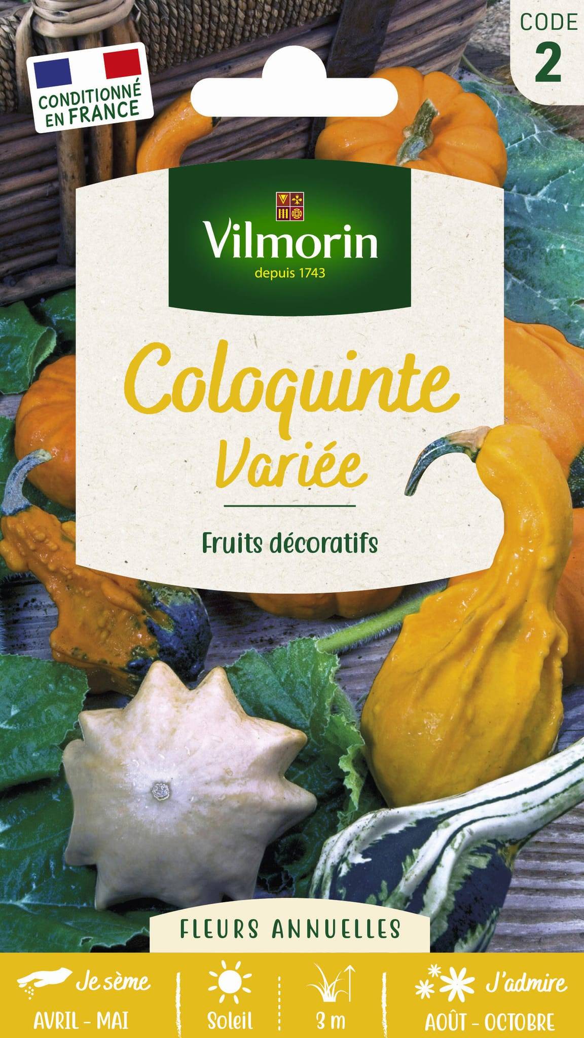Vilmorin - Coloquinte en mélange série 2 sachet graines 3 g - Vilmorin - Image 1