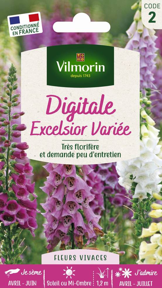 Vilmorin - Digitale variée série 2 sachet graines 0,5 g - Vilmorin - Image 1