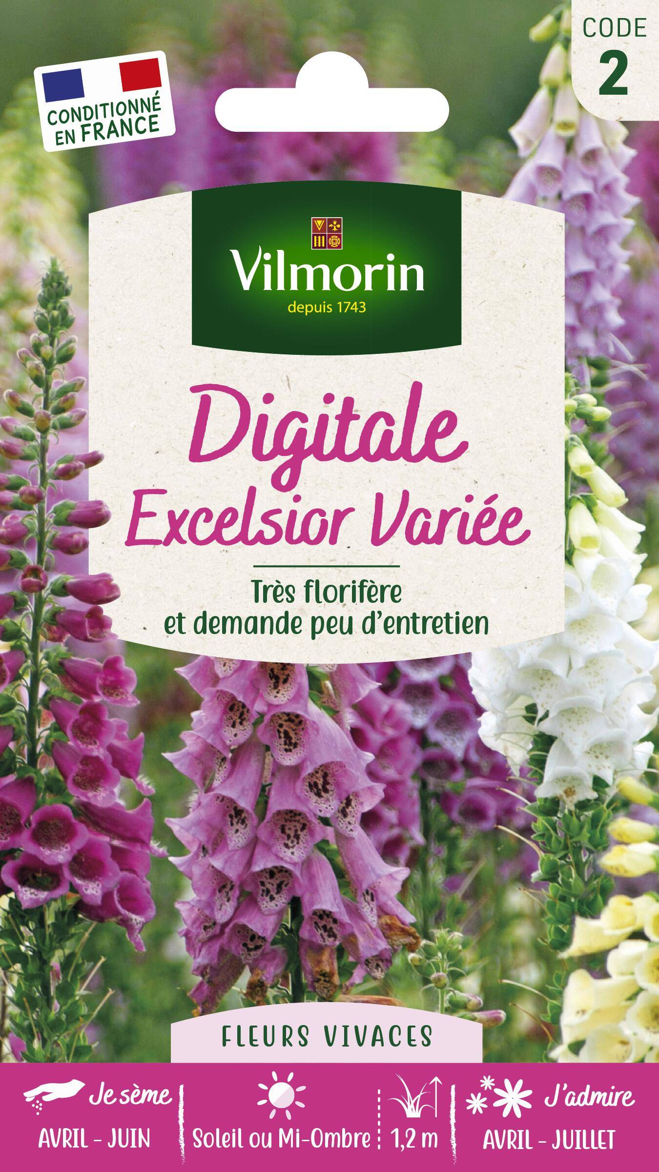 Vilmorin - Digitale variée série 2 sachet graines 0,5 g - Vilmorin - Image 5