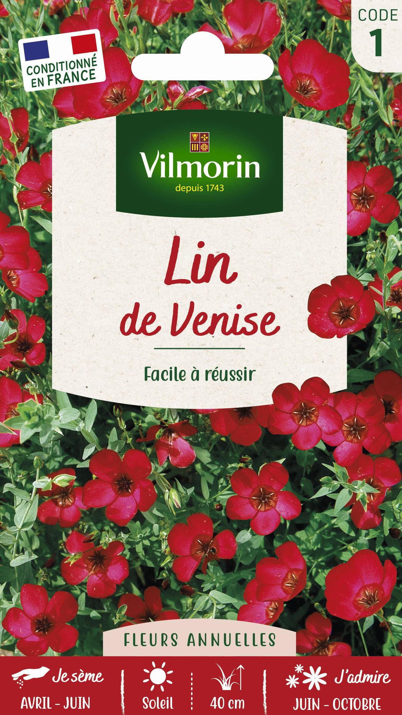 Vilmorin - Lin de venise rouge série 1 sachet graines 3 g - Vilmorin - Image 7