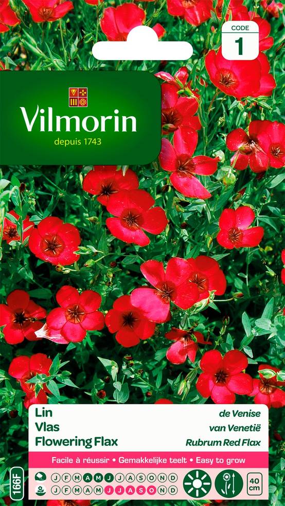Vilmorin - Lin de venise rouge série 1 sachet graines 3 g - Vilmorin - Image 2