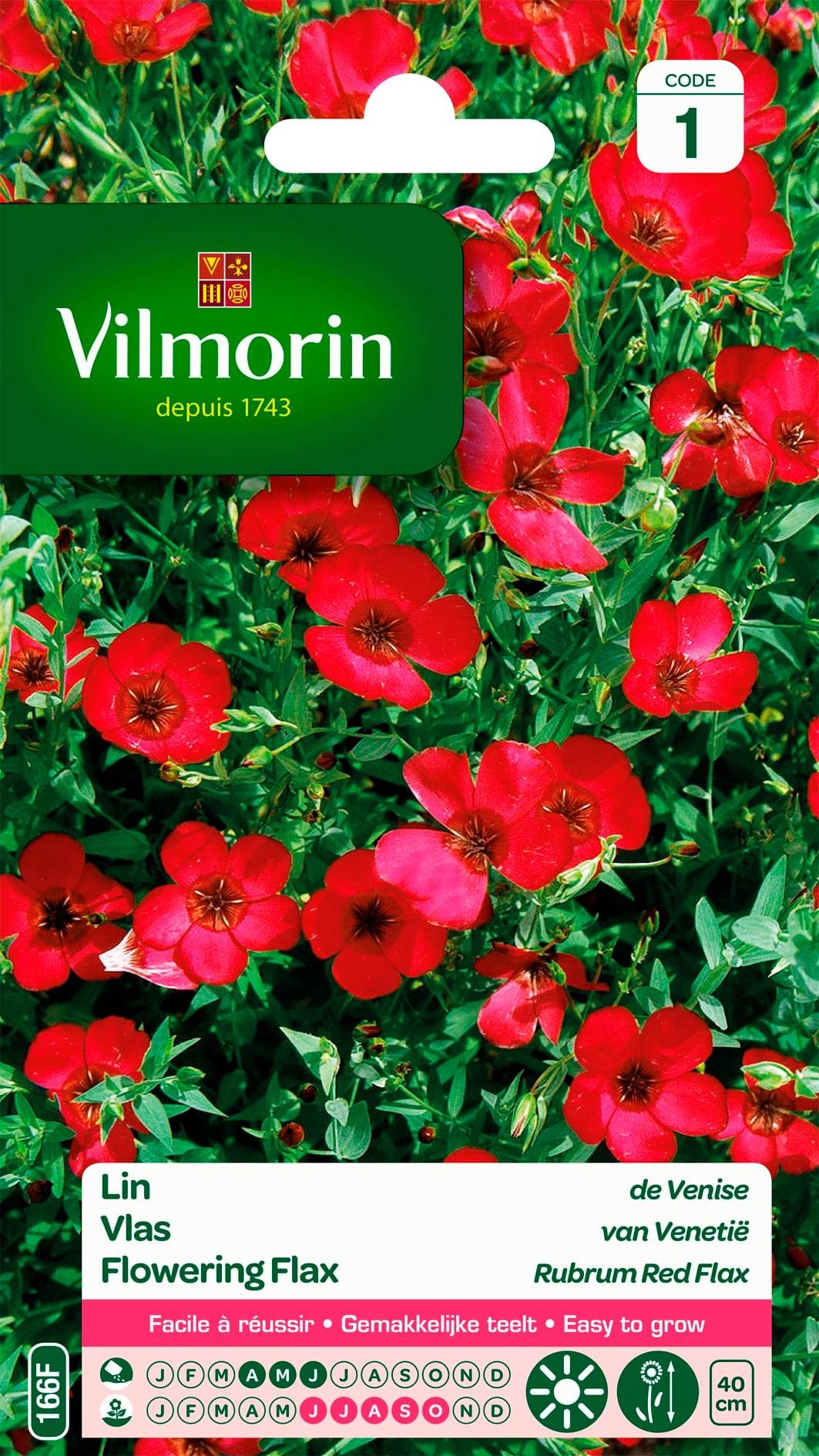 Vilmorin - Lin de venise rouge série 1 sachet graines 3 g - Vilmorin - Image 2