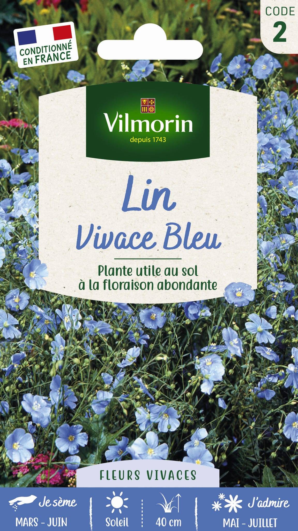 Vilmorin - Lin vivace bleu série 2 sachet graines 3 g - Vilmorin - Image 1