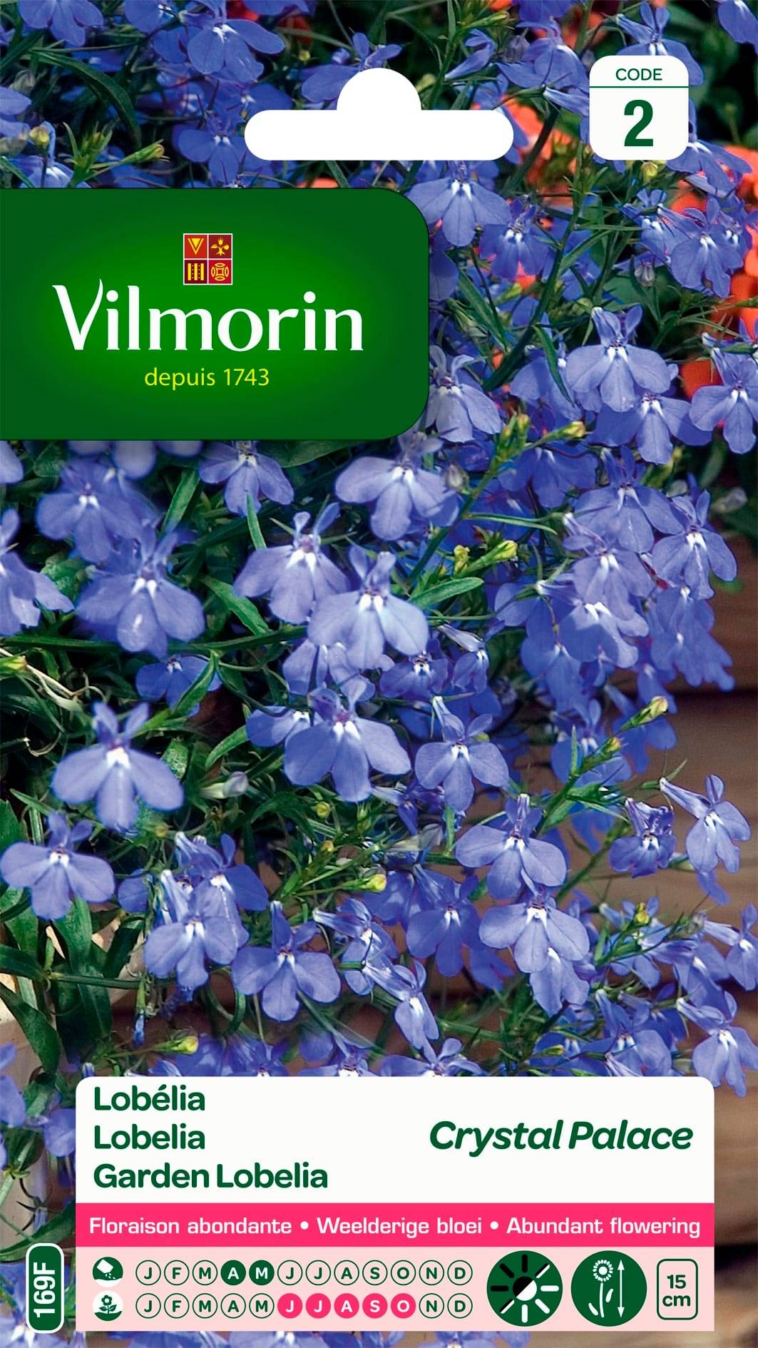Vilmorin - Lobelia Crystal palace bleu série 2 sachet graines 0,3 g - Vilmorin - Image 2