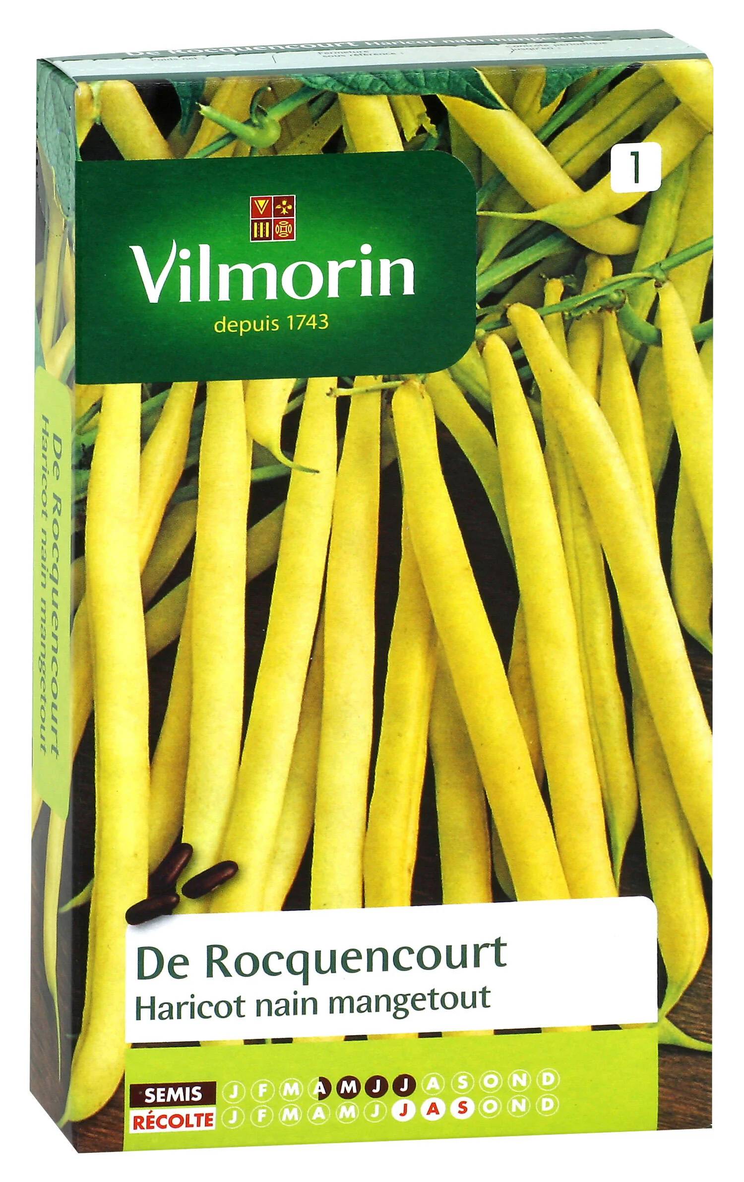 Vilmorin - Haricot Nain Beurre de Rocquencourt serie 1 boîte graines 250 g - Vilmorin - Image 1