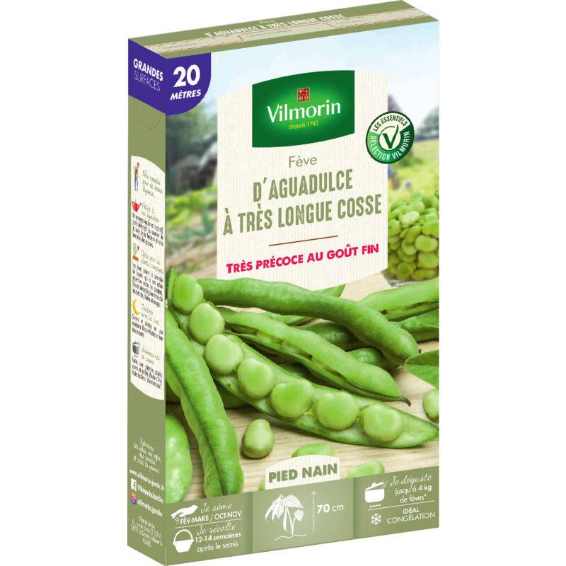 Vilmorin - Fève d'Aguadulce à très longue cosse série 20m sachet graines 242 g - Vilmorin - Image 3