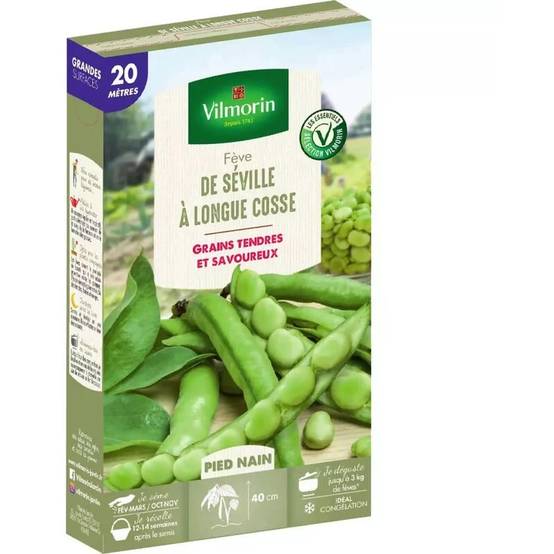 Vilmorin - Fève de Séville a longue cosse série20m sachet graines 242 g - Vilmorin - Image 1