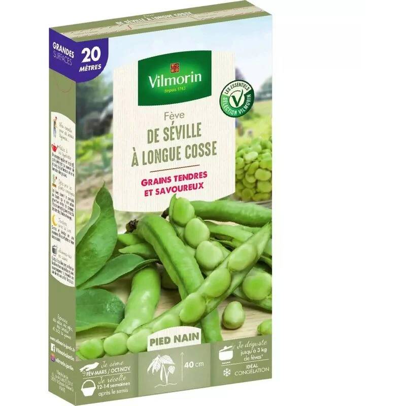Vilmorin - Fève de Séville a longue cosse série20m sachet graines 242 g - Vilmorin - Image 1