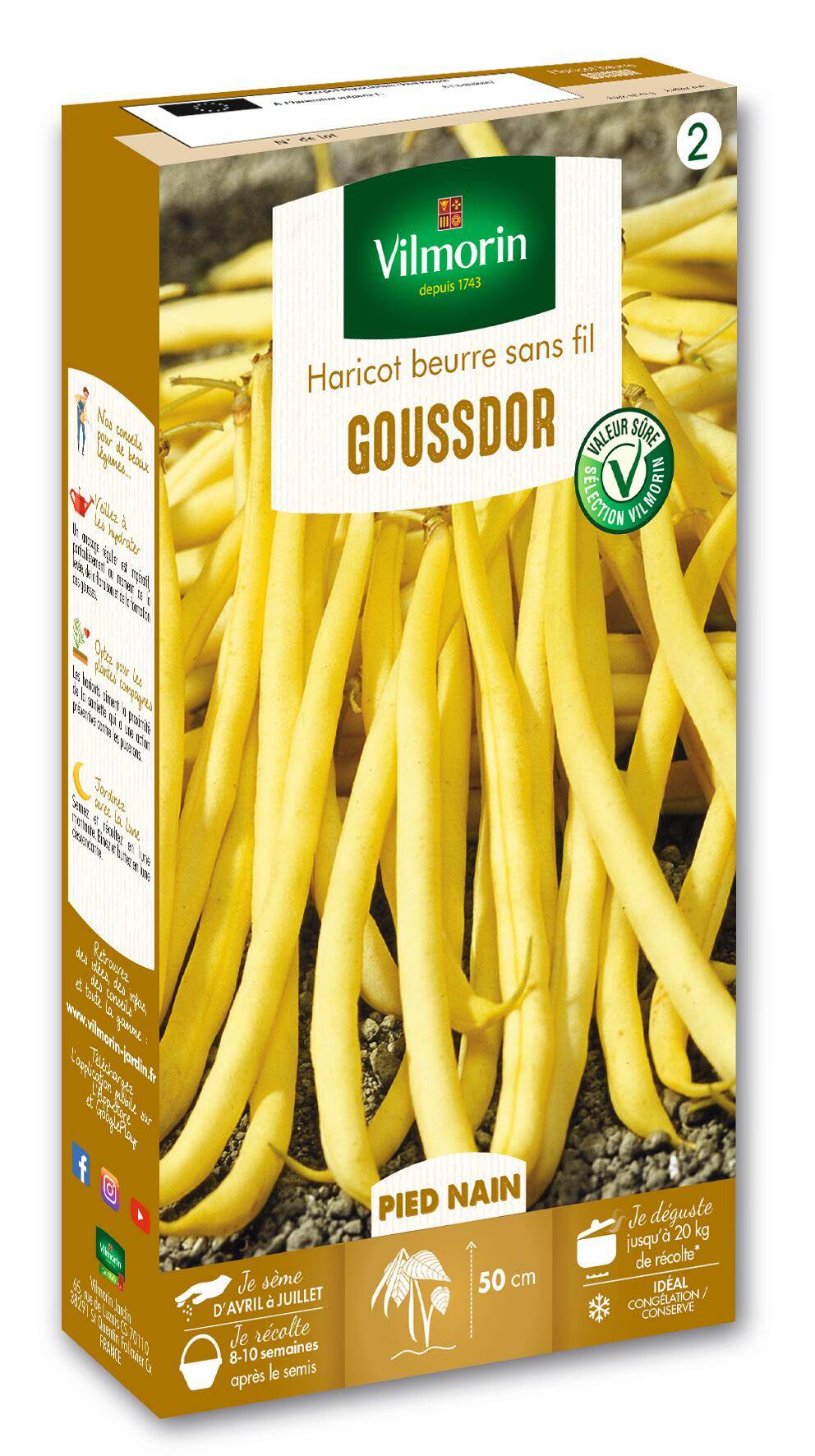 Vilmorin - Haricot Goussdor création série 2 sachet graines 200 g - Vilmorin - Image 4