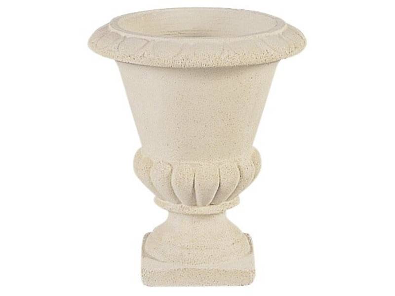 Vase Médicis décoration pierre reconstituée béton blanc 42x35cm – W.HAIRIE - Image 1