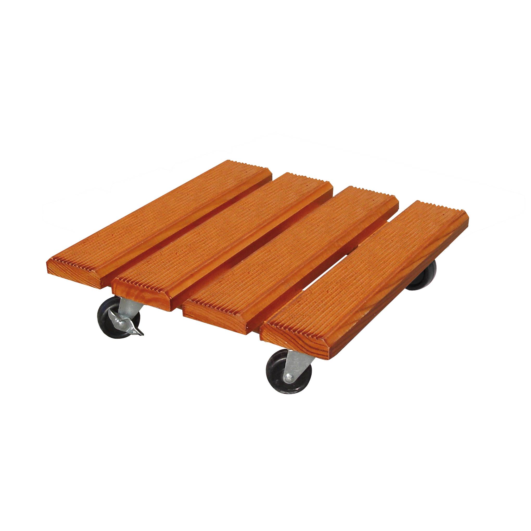 Support pot carré bois merisier - ROULBAC