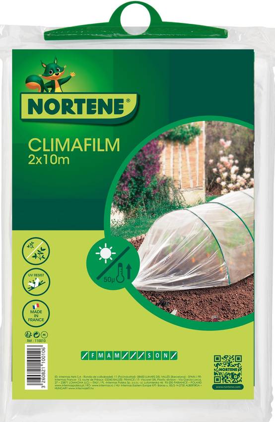 Nortène - Film de Forçage Spécial Primeurs Polyéthylène Transparent 2 x 10 m Ép. 50 µ - NORTENE - Image 2
