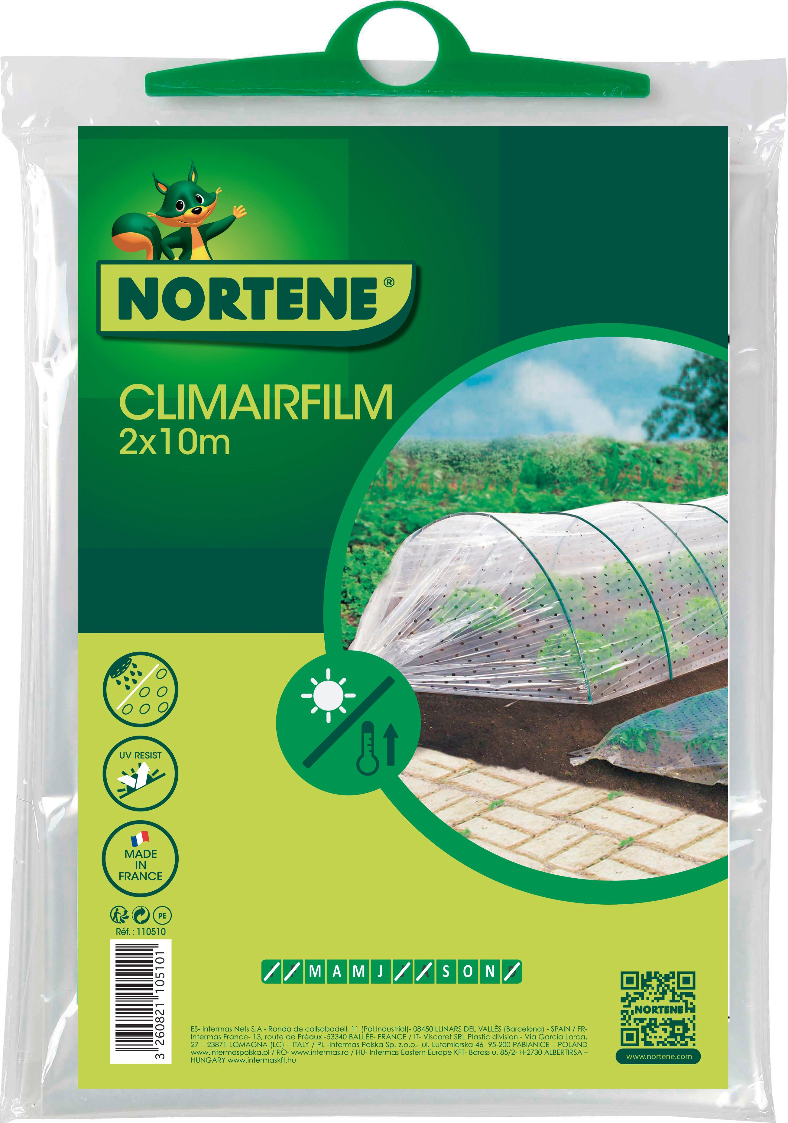 Nortène - CLIMAIRFILM Film de forçage perforé LDPE ntransparent 2x10m - Image 2