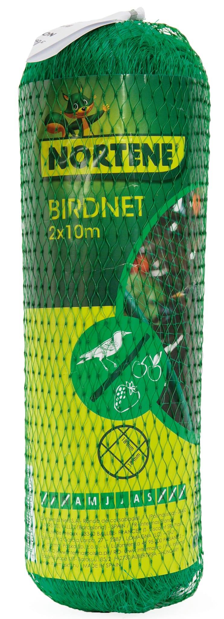 Nortène - BIRDNET  Filet de protection oiseaux PE vert 2x10m - Image 2