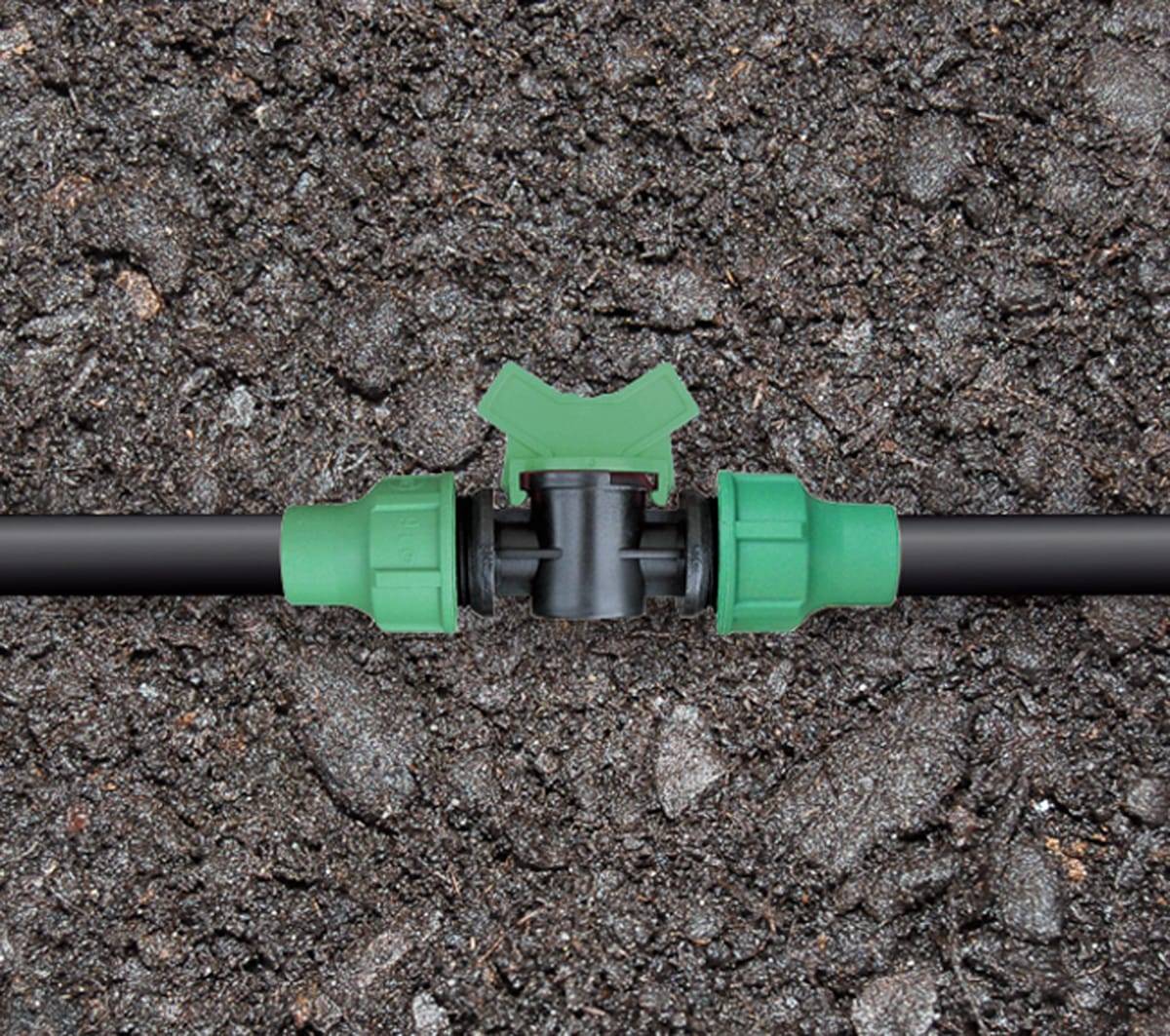 Jardibric - Vanne arrosage Polypropylène Noir et Vert 16 mm - JARDIBRIC - Image 2