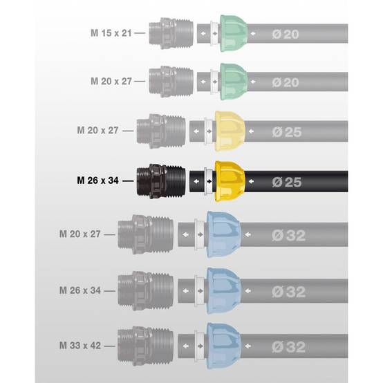 Jardibric - Raccord compression Ø 25 mm mâle 26x34 L.6 x l.6 x H.7 cm – JARDIBRIC - Image 3