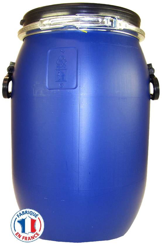 Belli - Belli - Fût bleu ouverture totale avec couvercle et poignées 30 L - Image 1